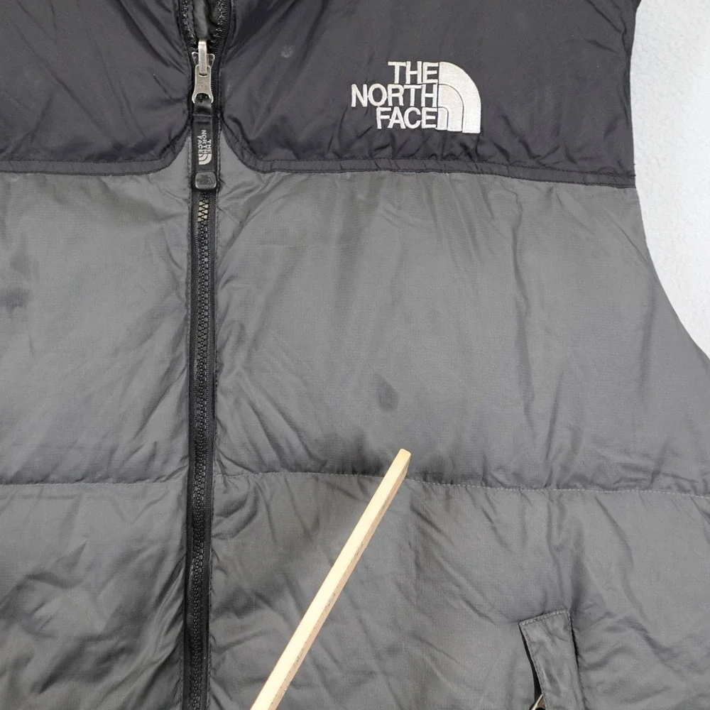 The North Face Puffer Vest Mens XL Gray Nuptse 700 Down Insulated Winter Vest